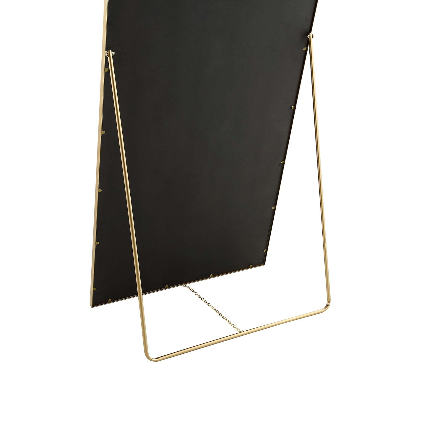 Dina Freestanding Arched Full Length Metal Frame Mirror 160 x 76 cm, Gold Effect