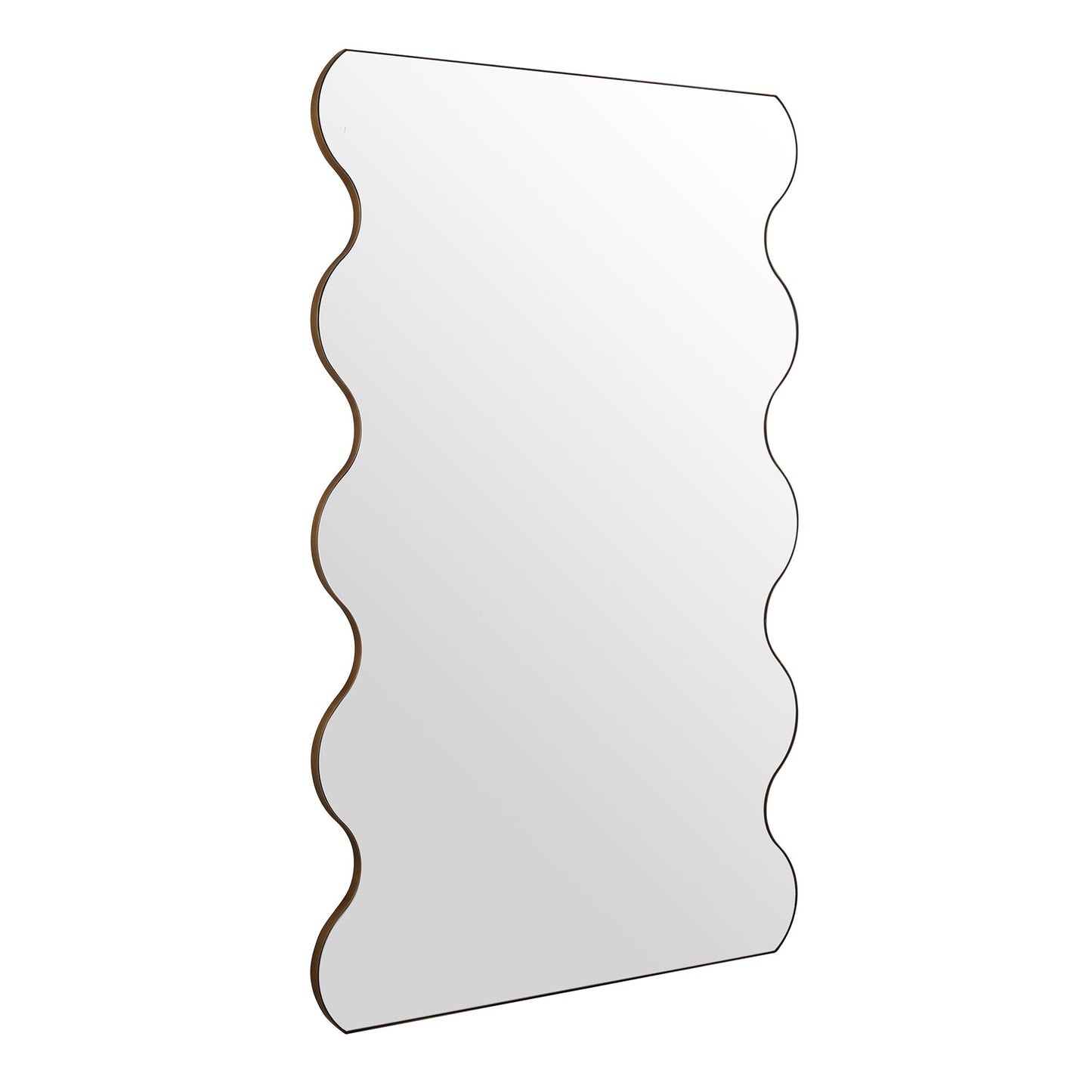 Luisa Wavy Curved Full length Mirror 180 x 110 cm, Gold