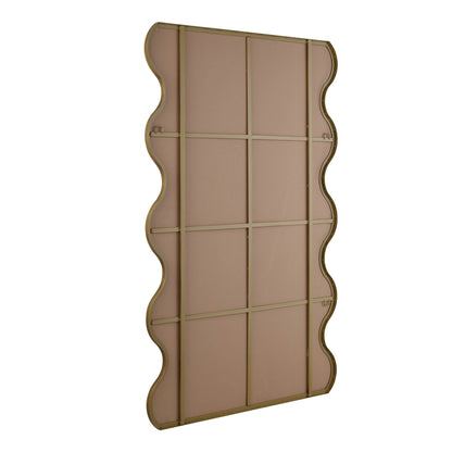 Luisa Wavy Curved Full length Mirror 180 x 110 cm, Gold