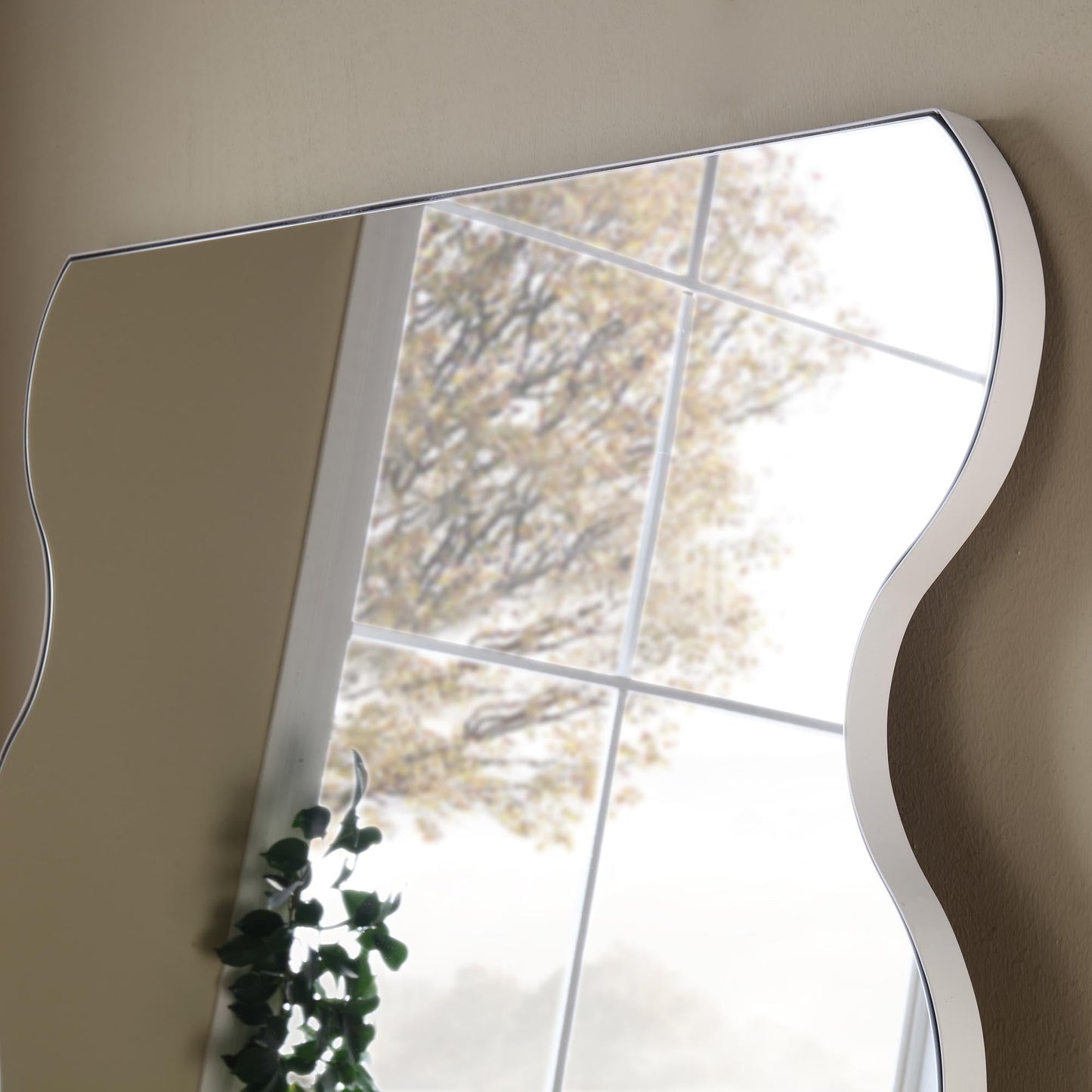 Luisa Wavy Curved Full length Mirror 180 x 110 cm, White