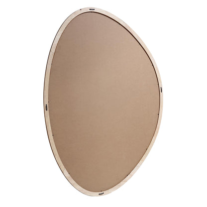 Edo Irregular Pebble Large Wooden Mirror 160 x 120 cm, Walnut