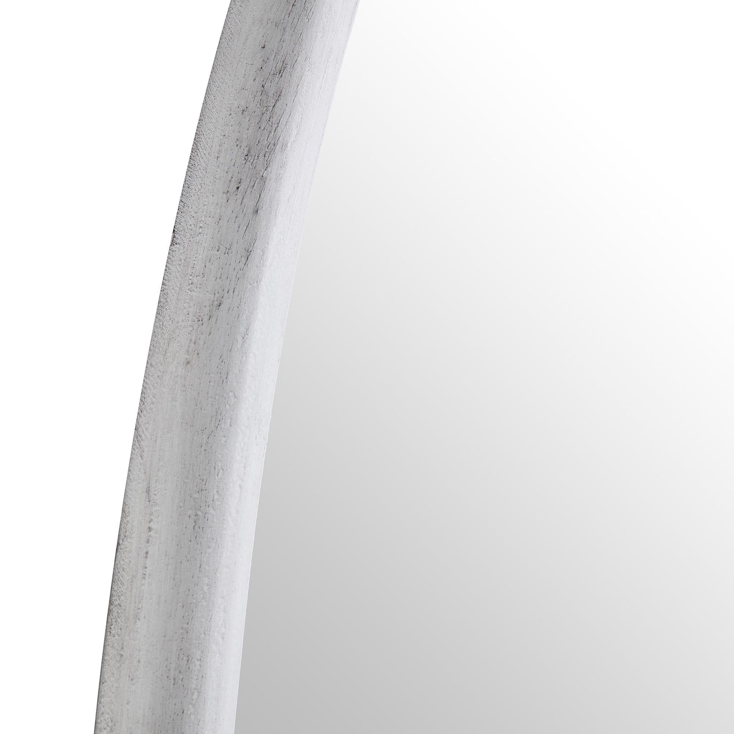 Edo Irregular Pebble Large Wooden Mirror 160 x 120 cm, Washed White