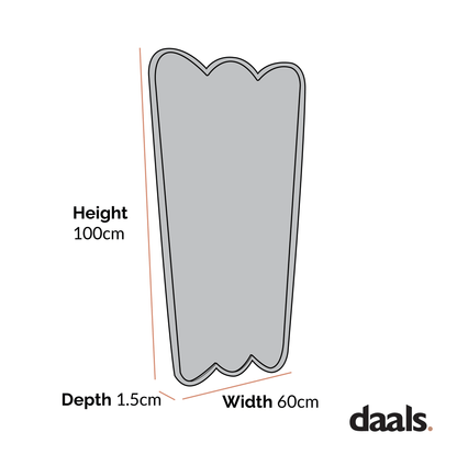 Berkeley Scalloped Edge Wall Mirror, Gold Effect