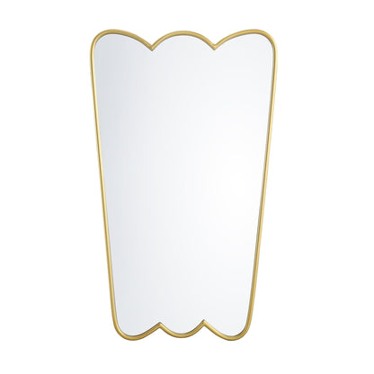 Berkeley Scalloped Edge Wall Mirror, Gold Effect
