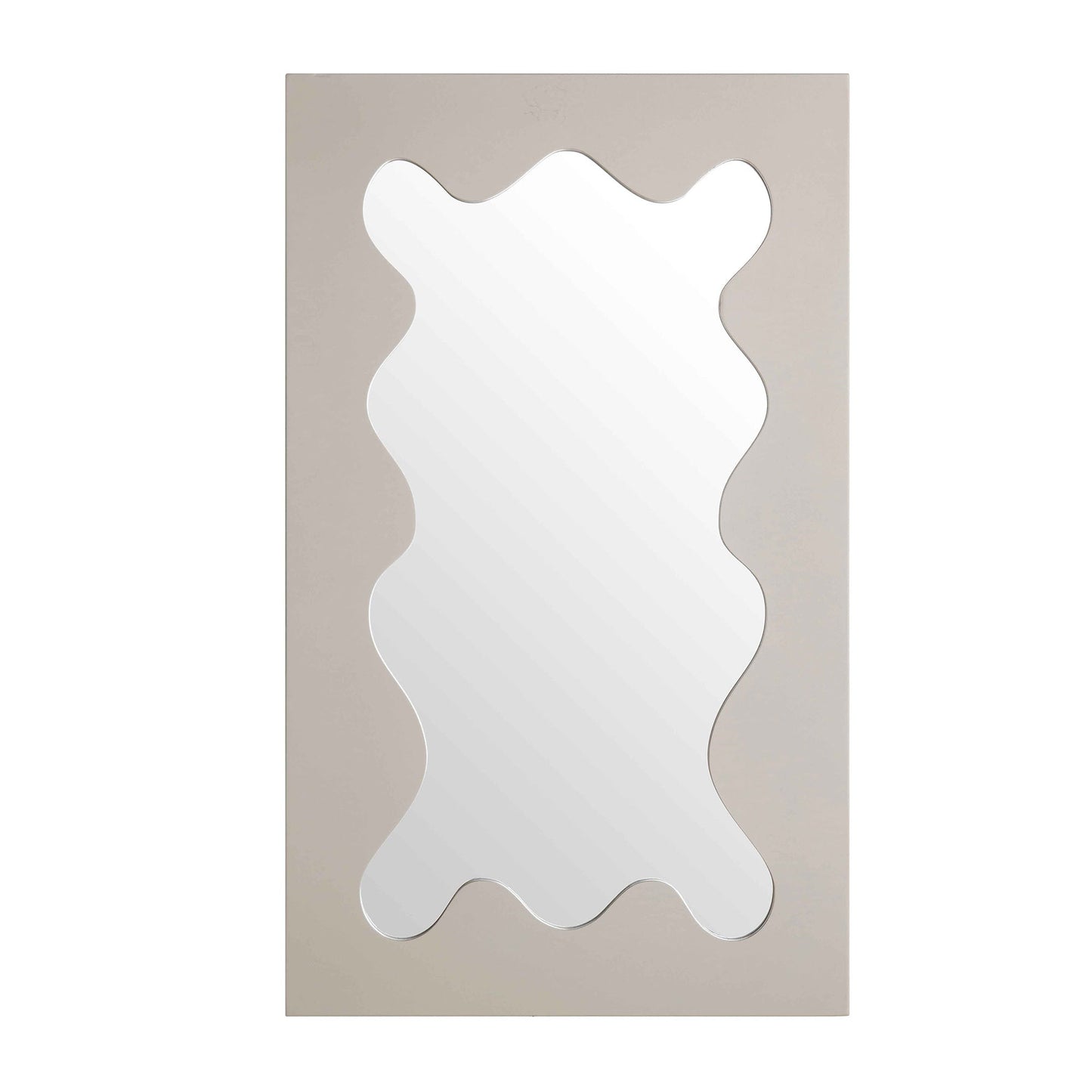 Destin Wave Mirror 100 x 60 cm, Taupe Gloss