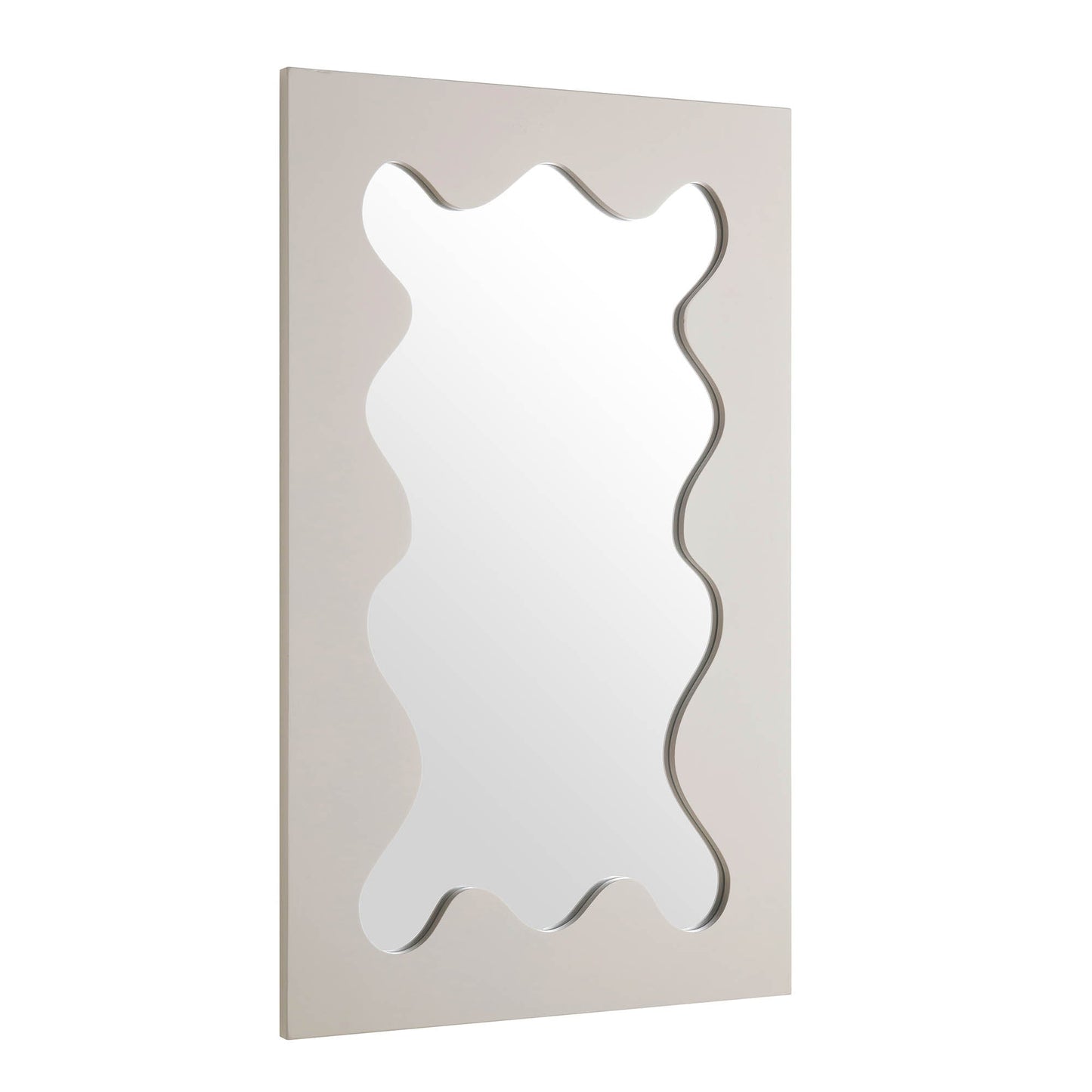 Destin Wave Mirror 100 x 60 cm, Taupe Gloss