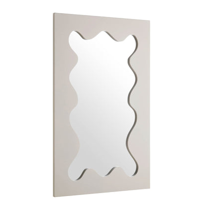 Destin Wave Mirror 100 x 60 cm, Taupe Gloss