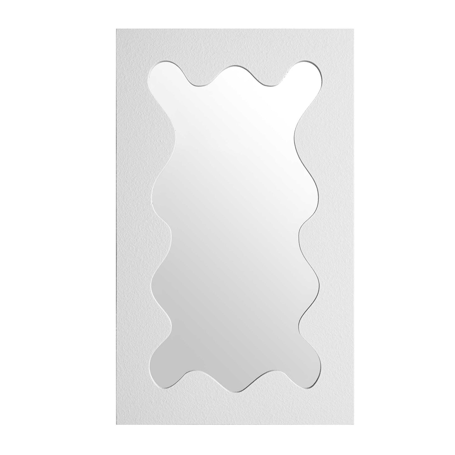 Destin Wave Mirror 100 x 60 cm, White Matte