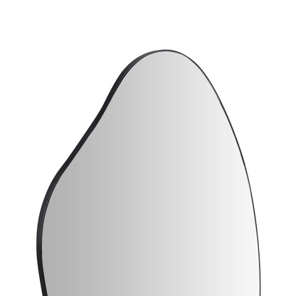 Pavia Irregular Shaped Extra Large Full Length Mirror 160 x 115 cm, Black