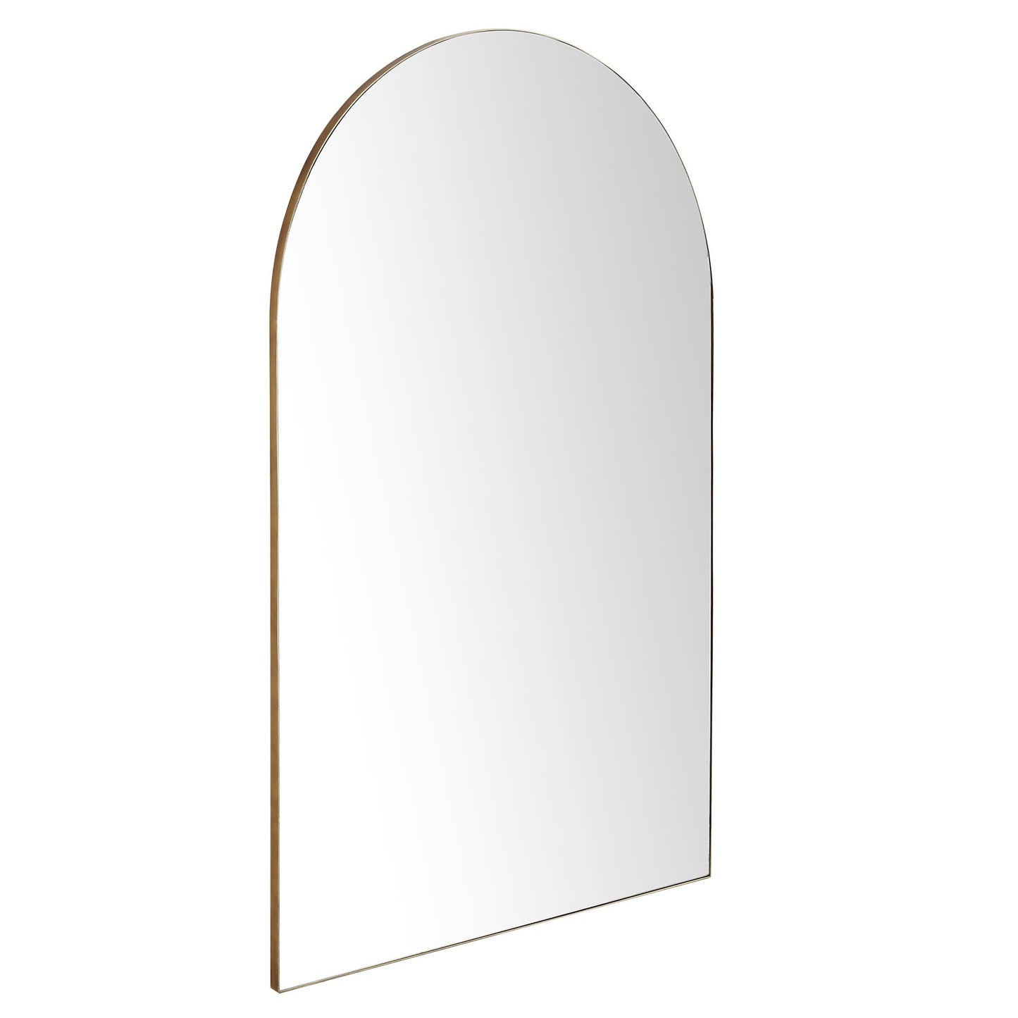 Eden Arched Full Length Metal Frame Mirror 180 x 110 cm, Antique Gold Effect
