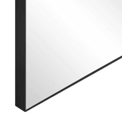 Eden Arched Full Length Metal Frame Mirror 180 x 110 cm, Black