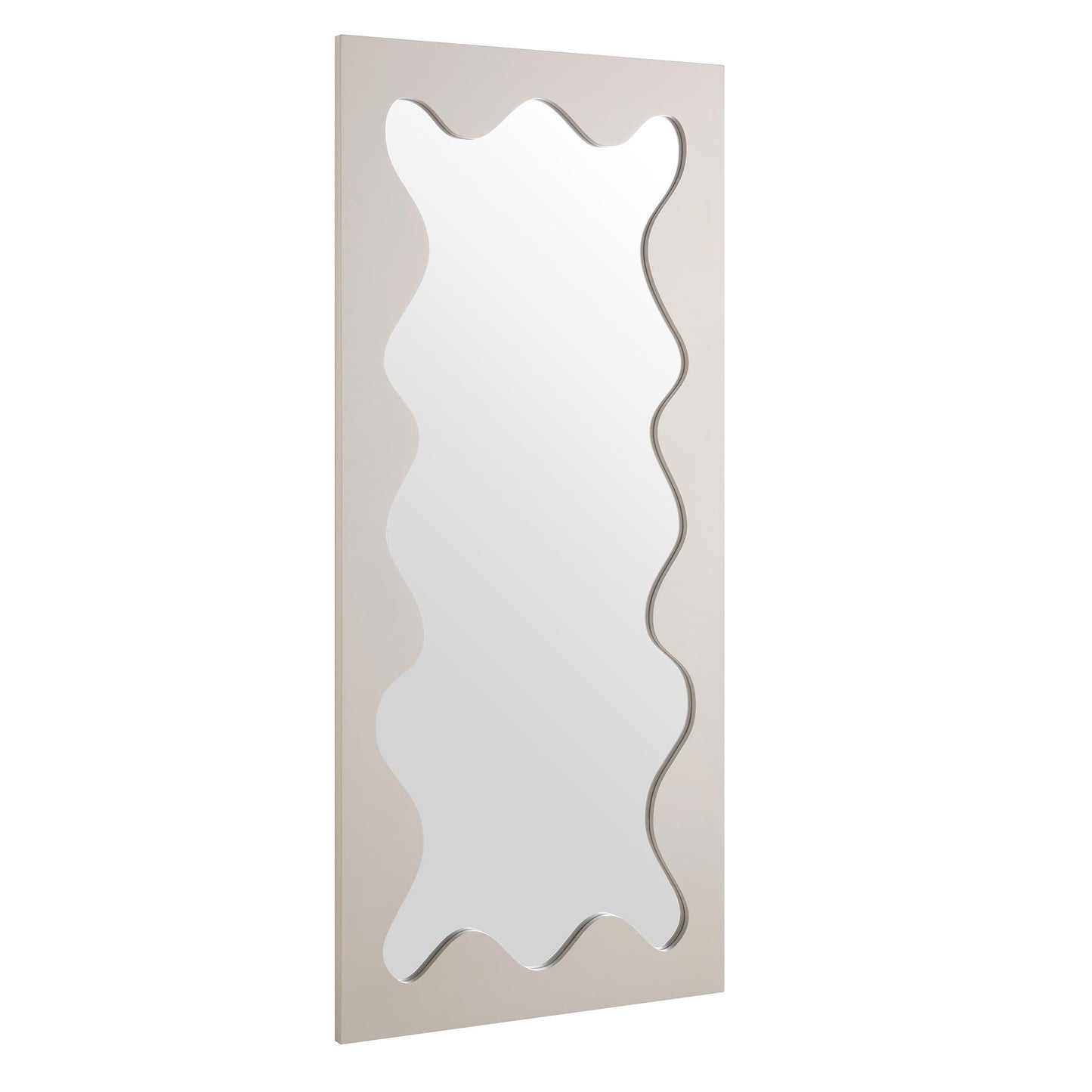Destin Wave Mirror 160 x 70 cm, Taupe Gloss