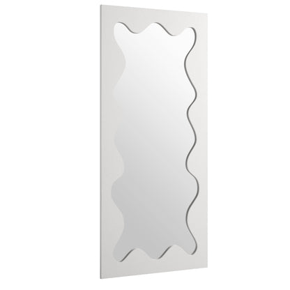 Destin Wave Mirror 160 x 70 cm, White Matte