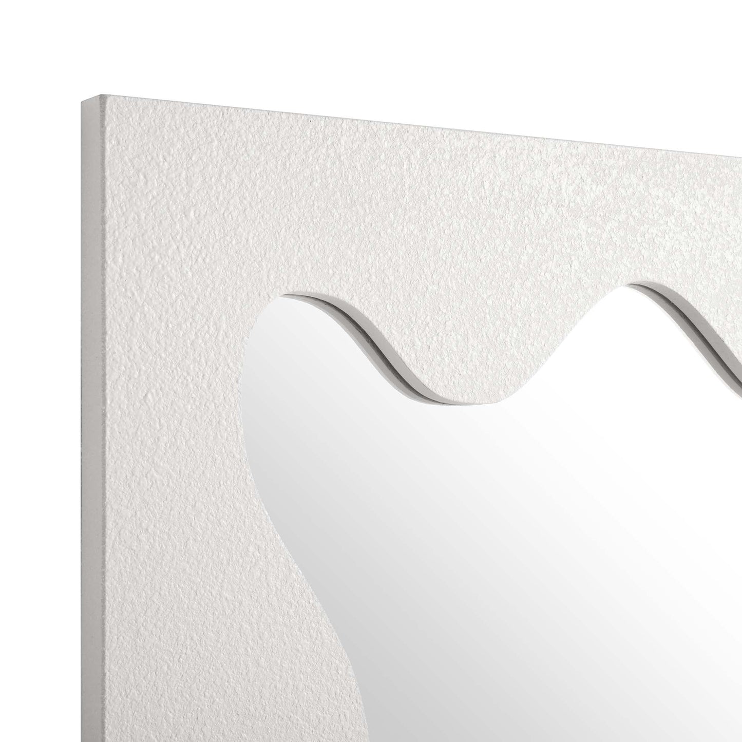 Destin Wave Mirror 160 x 70 cm, White Matte
