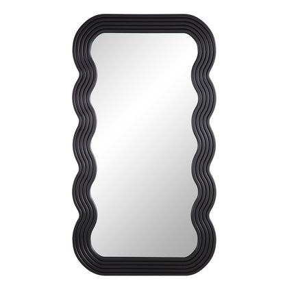 Venus Full Length Wave Mirror 180 x 100 cm, Black