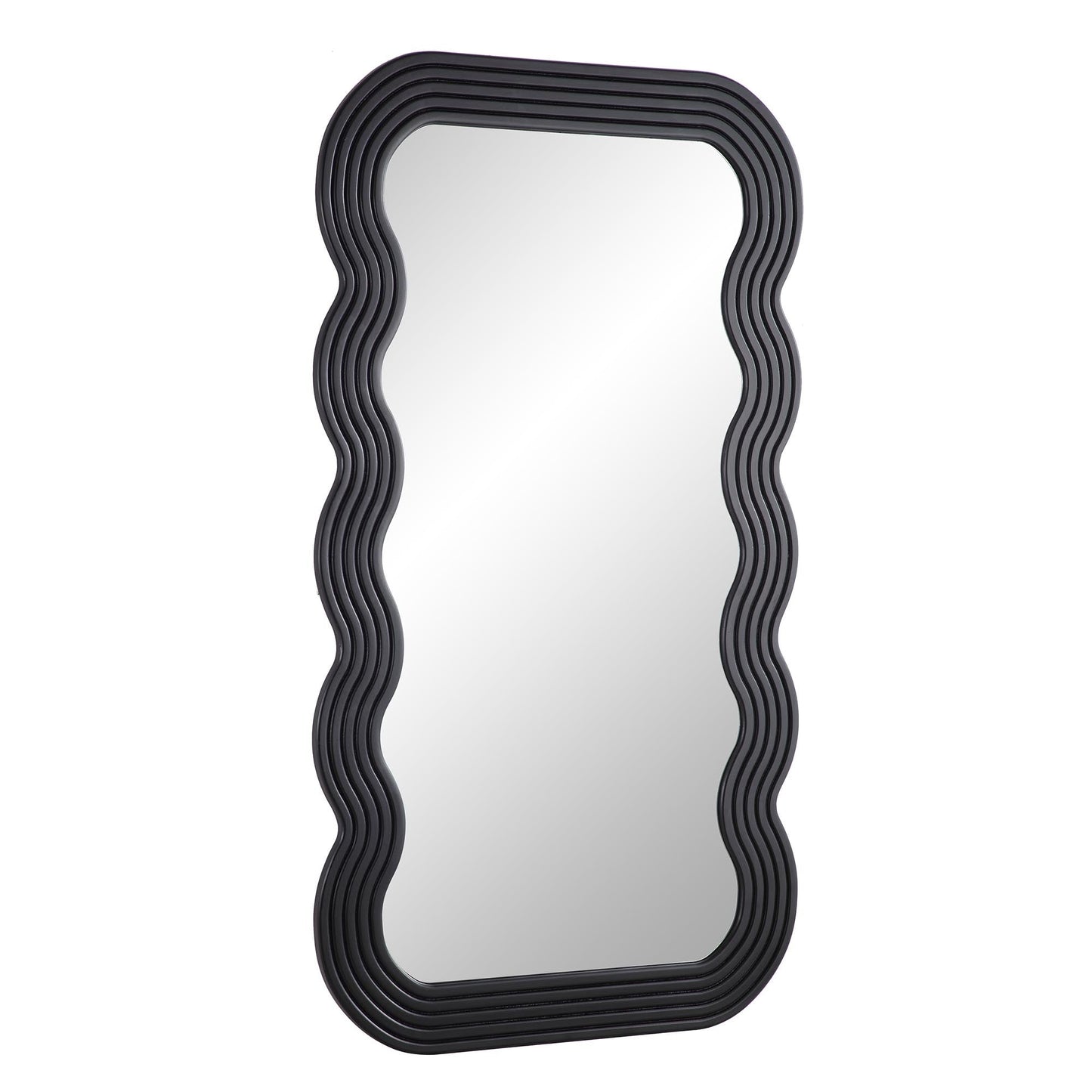Venus Full Length Wave Mirror 180 x 100 cm, Black