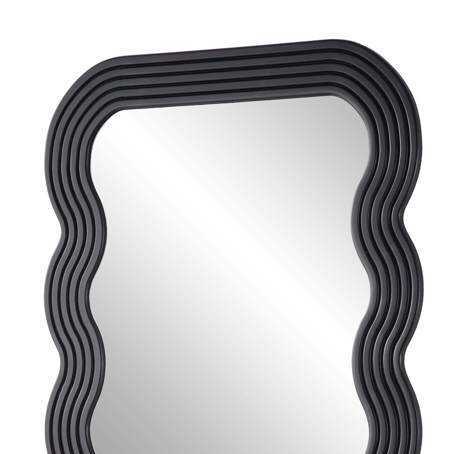 Venus Full Length Wave Mirror 180 x 100 cm, Black