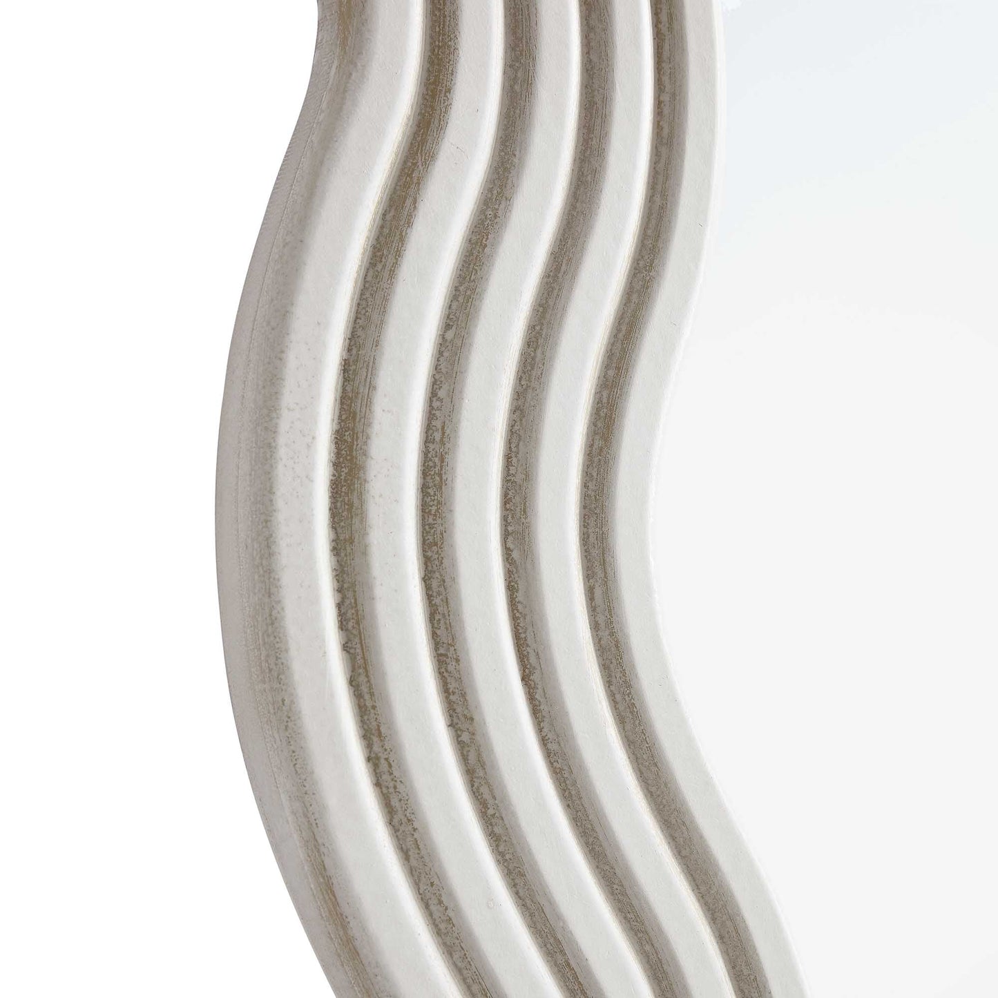 Venus Full Length Wave Mirror 180 x 100 cm, Washed White