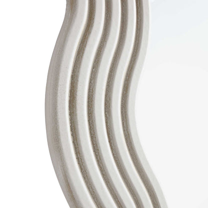 Venus Full Length Wave Mirror 180 x 100 cm, Washed White