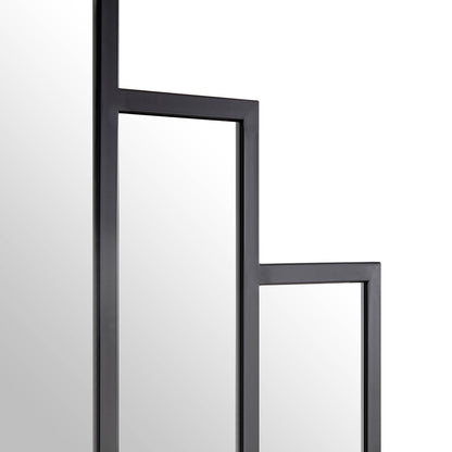 Sonia Black Metal Frame Art Deco Full Length Floor Mirror 179 x 90 cm