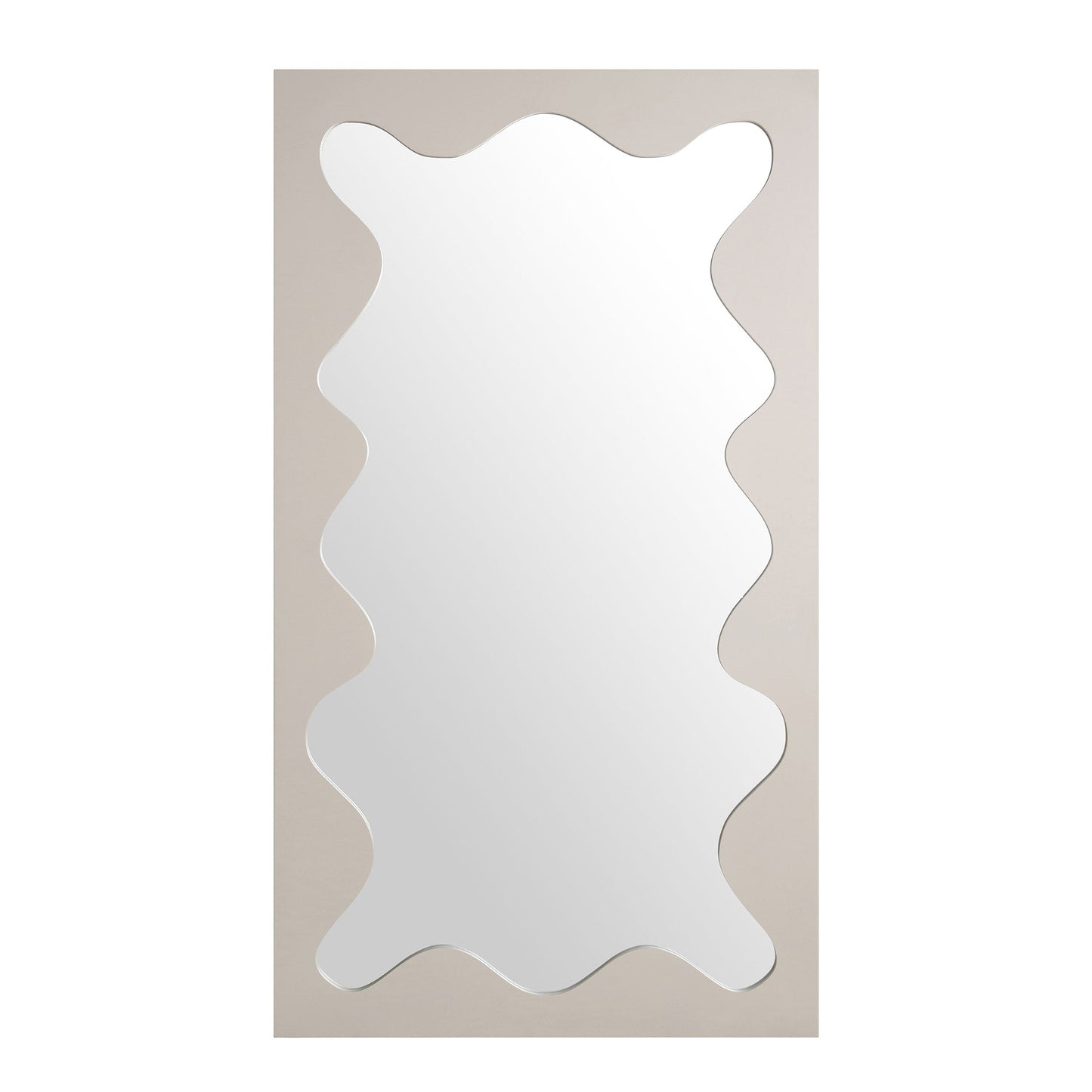 Destin Wave Mirror 180 x 100 cm, Taupe Gloss