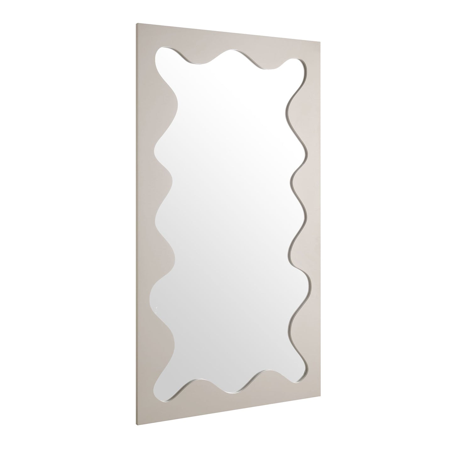 Destin Wave Mirror 180 x 100 cm, Taupe Gloss