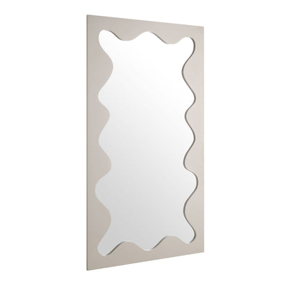Destin Wave Mirror 180 x 100 cm, Taupe Gloss