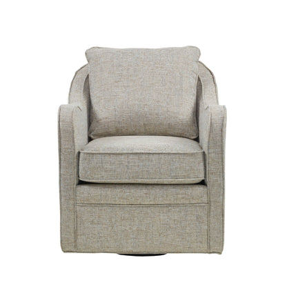 Madison Park Betty Upholstered Swivel Curved Armchair
