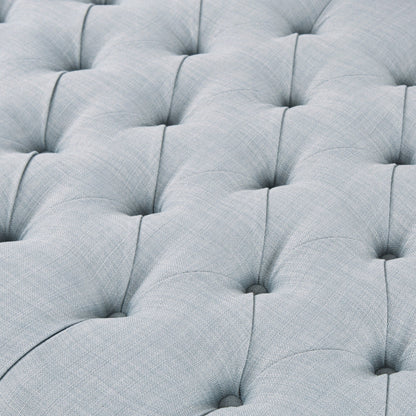 Madision Park Chase Surfboard Tufted Upholstered Ottoman with Solid Wood