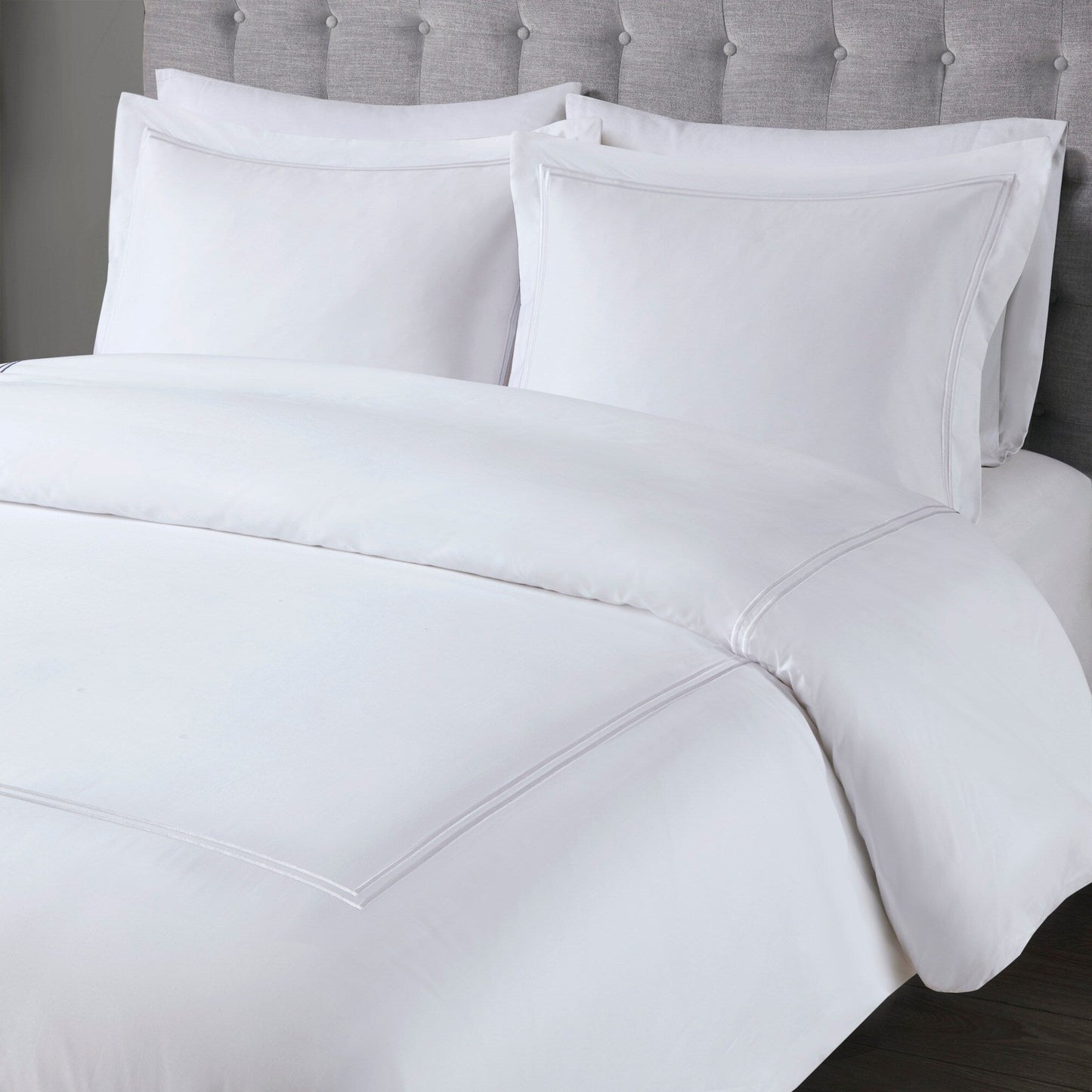 Madison Park Signature 500 Thread Count Luxury Collection 100% Cotton Sateen Embroidered Duvet Cover Set
