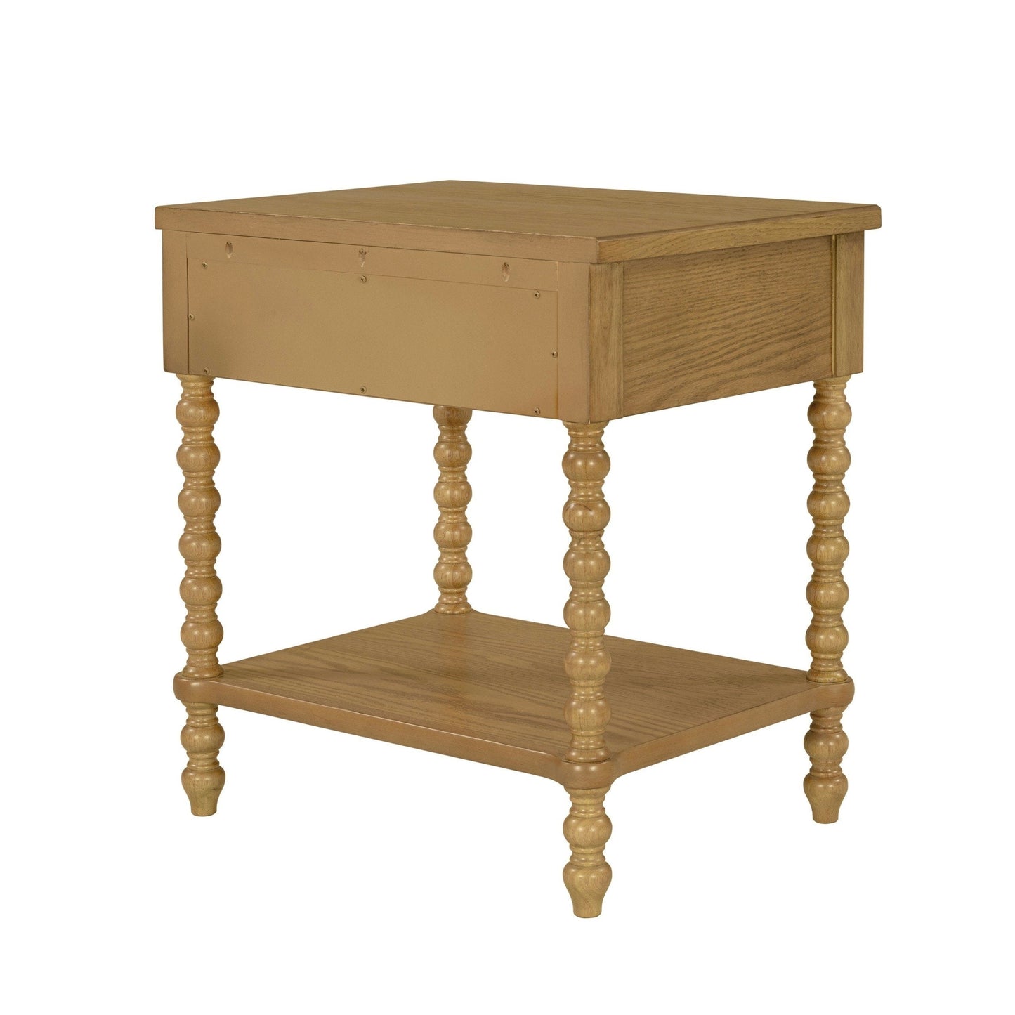 Madison Park Signature Beckett Turned Wood Spindle Nightstand with Drawer & Shelf