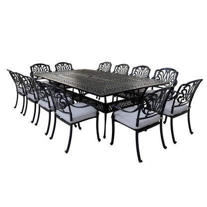 Manasquan 13-piece Gunmetal Aluminum Dining Set by Havenside Home