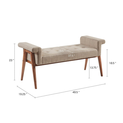 Mason Tan Accent Bench by INK+IVY