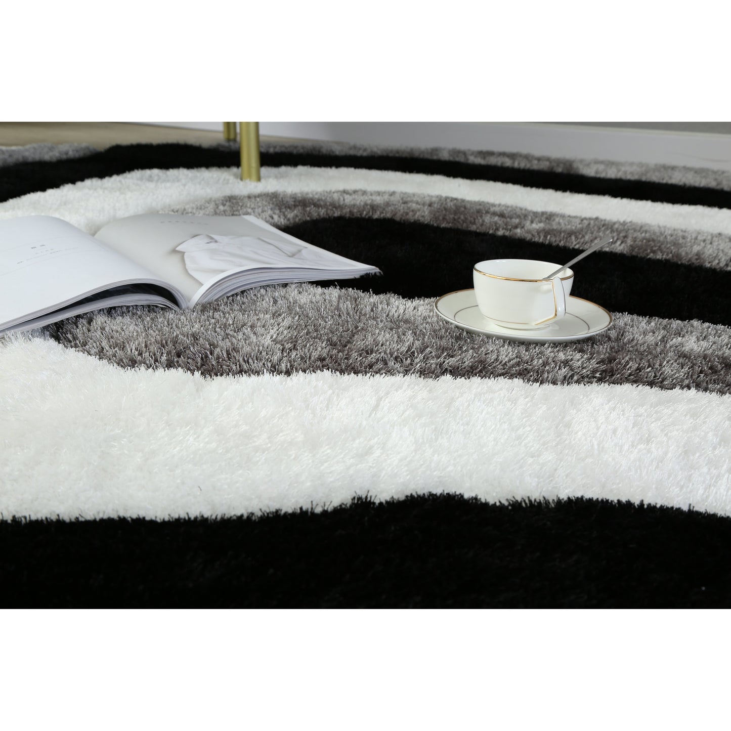 Mateos Shag Abstract Designed Area Rug