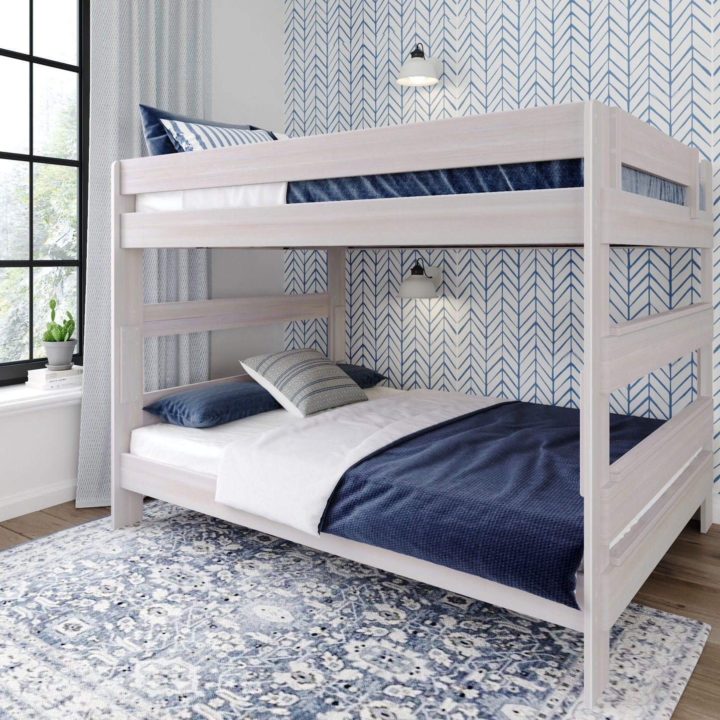 Max and Lily Farmhouse Queen over Queen Bunk Bed