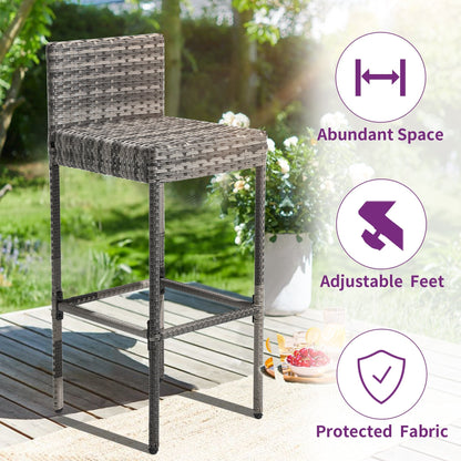 Moasis 5-Piece Outdoor Furniture Wicker Bar Set - 5 PCS