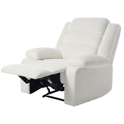 Modern Corduroy Manual Recliner Chair, Lounger Adjustable Recliners with Wide Armrest
