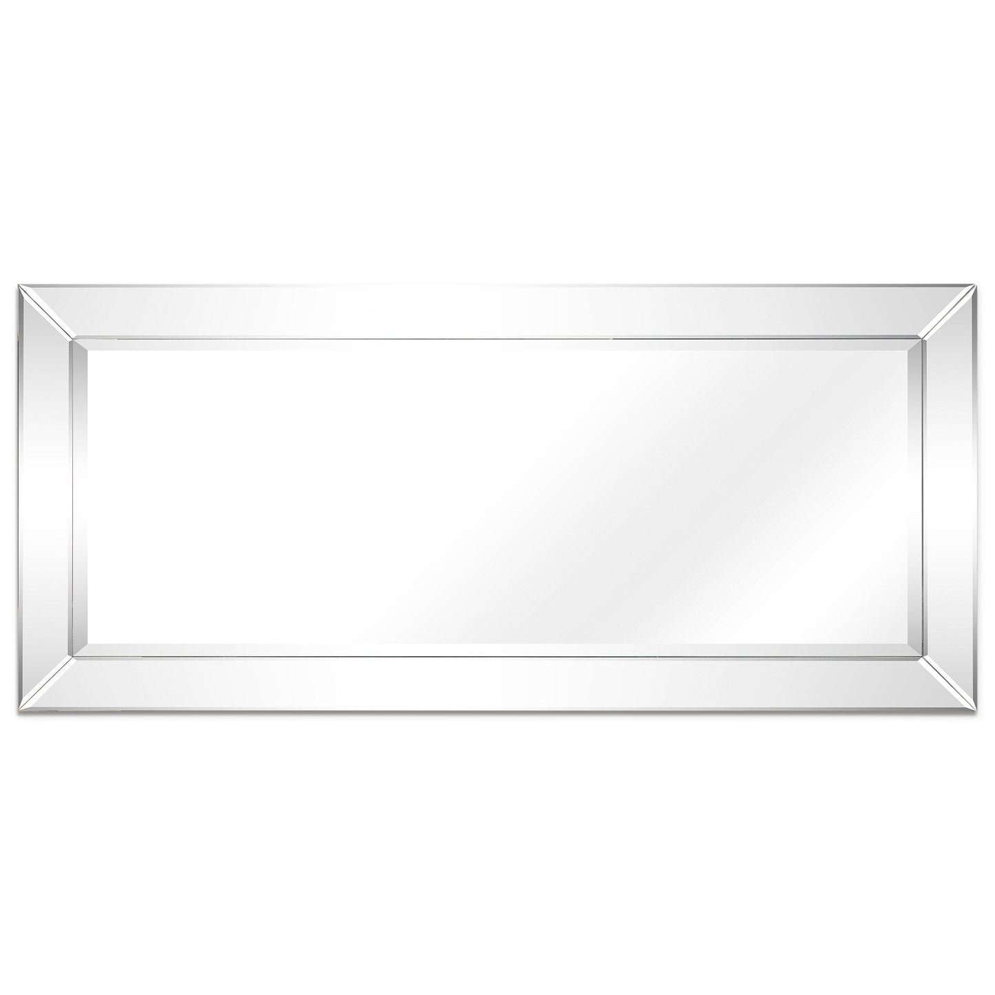Beveled Rectangular Clear HD Wall Mounted Mirror for Bathroom, Vanity, Bedroom Mirrors, 3 sizes