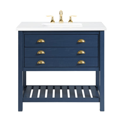 Monterey 37 Farmhouse Single Bathroom Vanity with Top