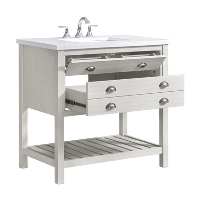 Monterey 37 Farmhouse Single Bathroom Vanity with Top
