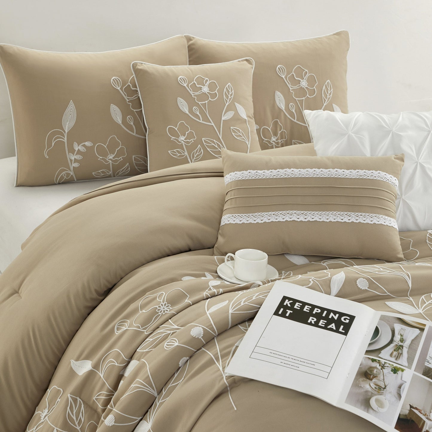 Nanshing Taylor 7 Piece Floral Botanical Comforter Set