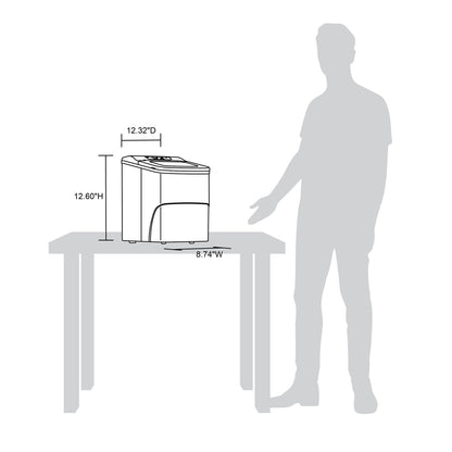 Newair 26 lbs. Countertop Ice Maker, Portable and Lightweight, Intuitive Control, Large or Small Ice Size, BPA Free Parts