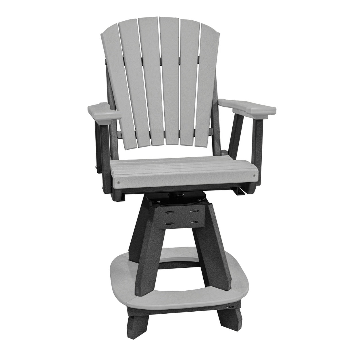 OS Home and Office Five Piece Square Counter Height Dining Set in Light Gray on a Black Base