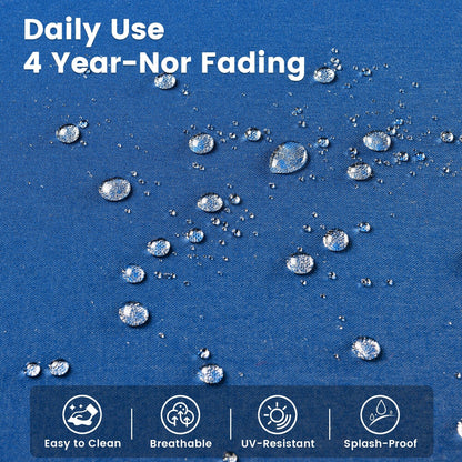 OVIOS 9 Pieces Outdoor Wicker Swivel Chair Set With Fire Table