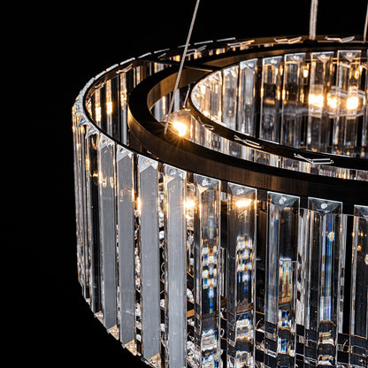 OYIPRO 6/8/12-Light Modern Round Crystal Chandelier Drum Shape Pendant Light for Kitchen Island