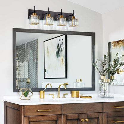 Ora Modern Dimmable Crystal Bathroom Light Fixtures Over Mirror Glam Vanity Lights