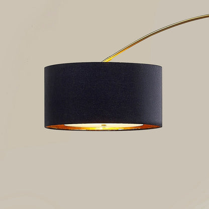 Orbita 81H LED Dimmable Retractable Arch Floor Lamp, Bulb included, Antique Brass Finish