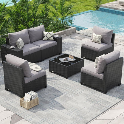 Outdoor Patio Furniture Sets with 4in Thicken Cushion