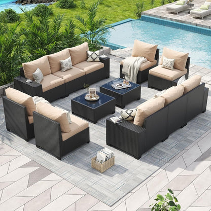 Outdoor Patio Furniture Sets with 4in Thicken Cushion