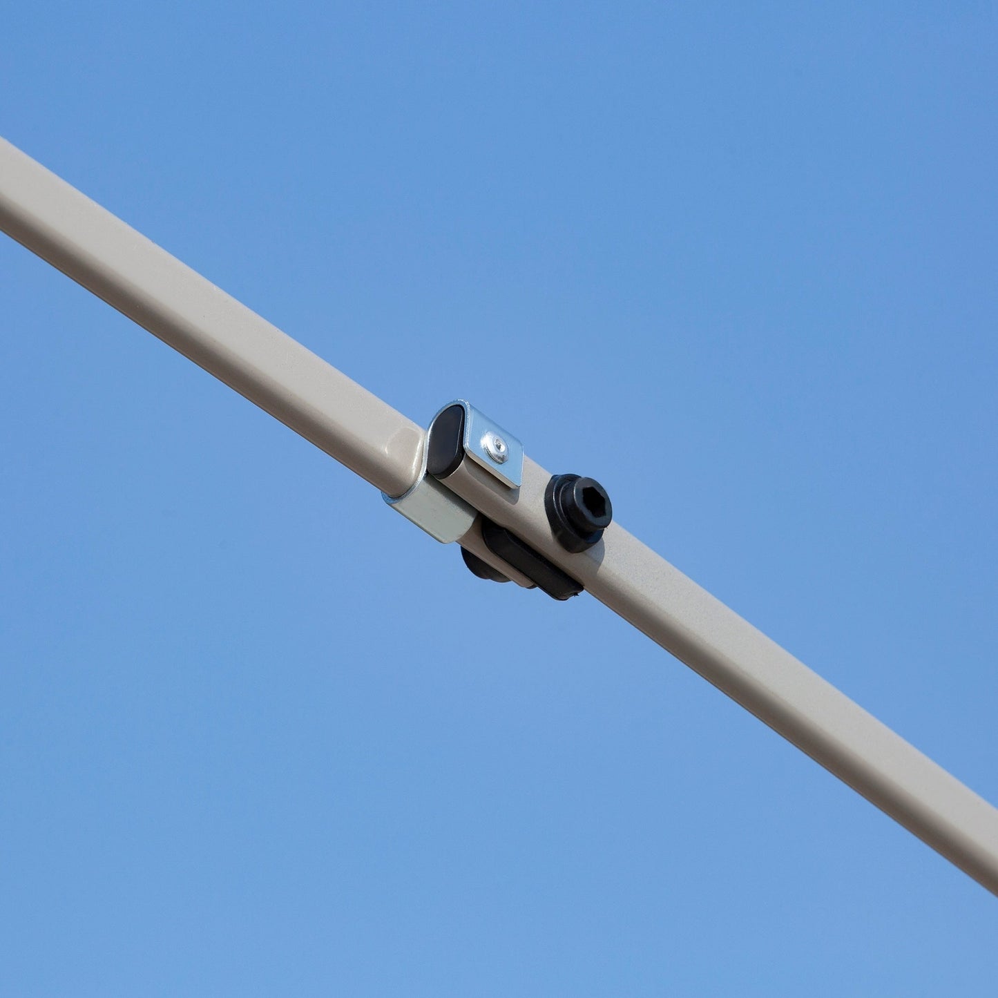 Outsunny 12' x 12' Pop Up Canopy Sun Shade Instant Tent Folding with Mesh Sidewall Netting, 3-Level Adjustable Height